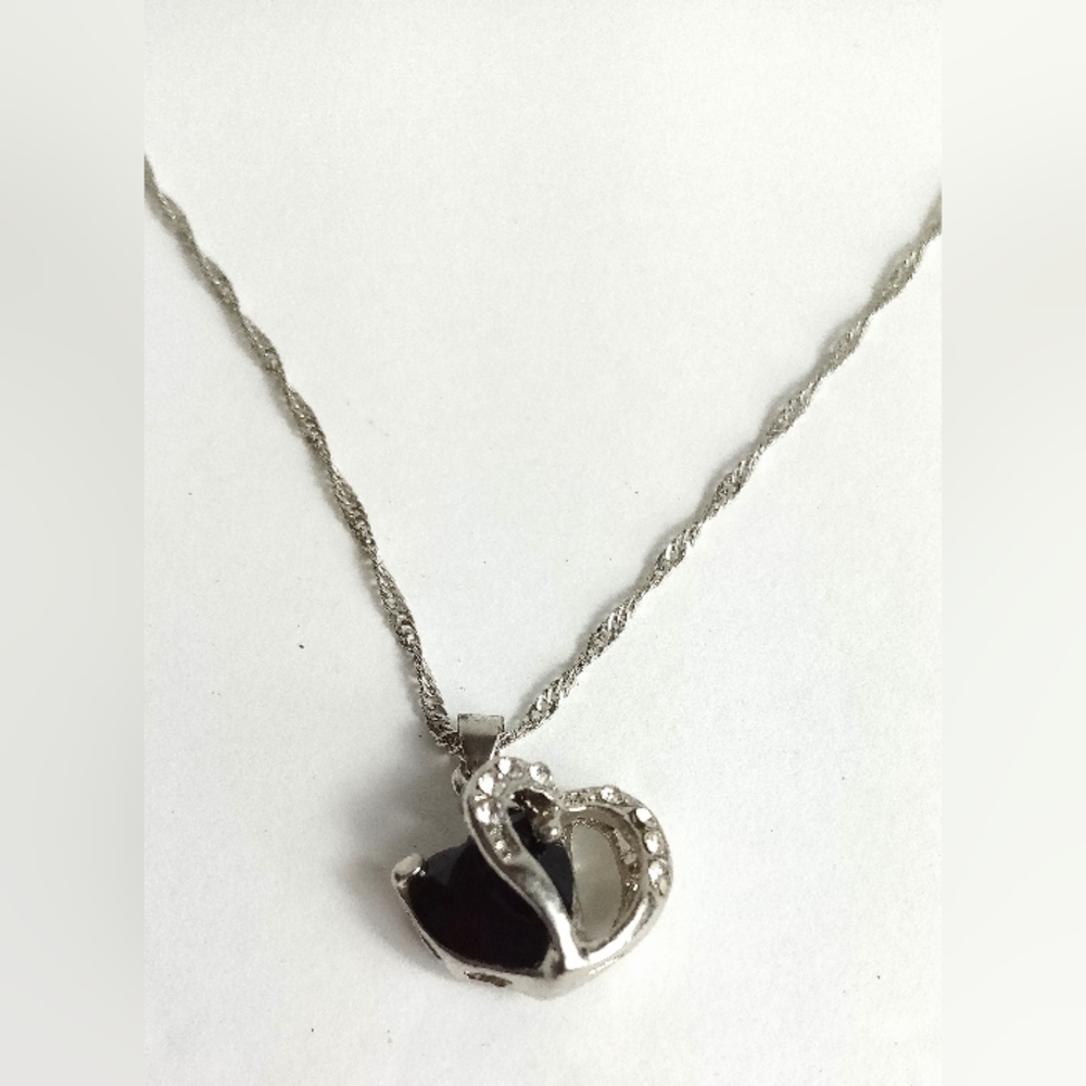 Crystal Double Heart Necklace